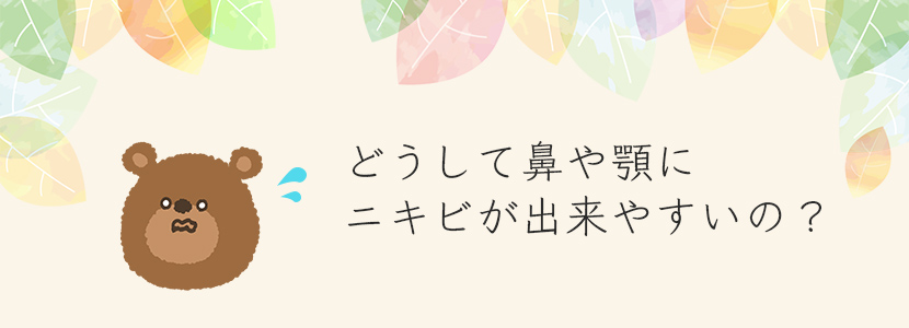 どうして鼻や顎に ニキビが出来やすいの？