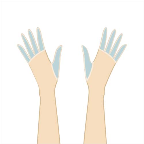 男性脱毛　手指
